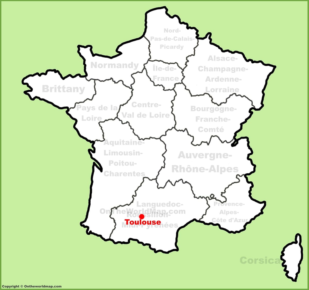 તુલોઝ પર એક નકશો